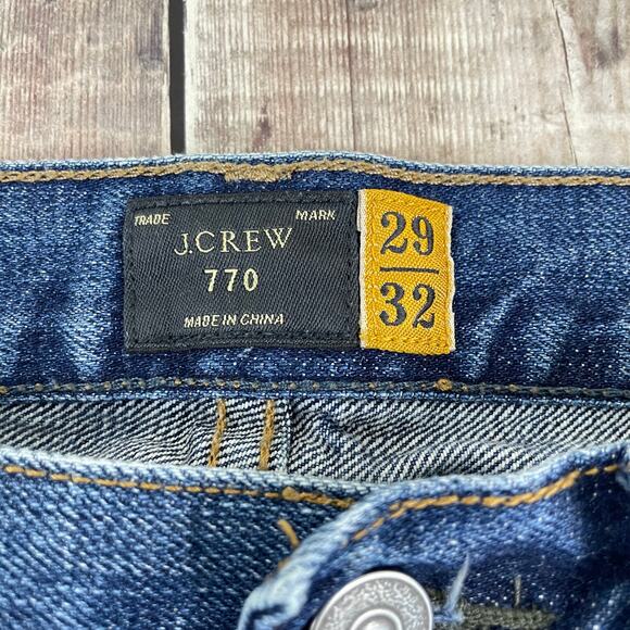 J. Crew Jeans Men's 29 x 32 Hemmed to 29" Inseam Blue Denim Zip Fly Style 770 - Picture 3 of 9
